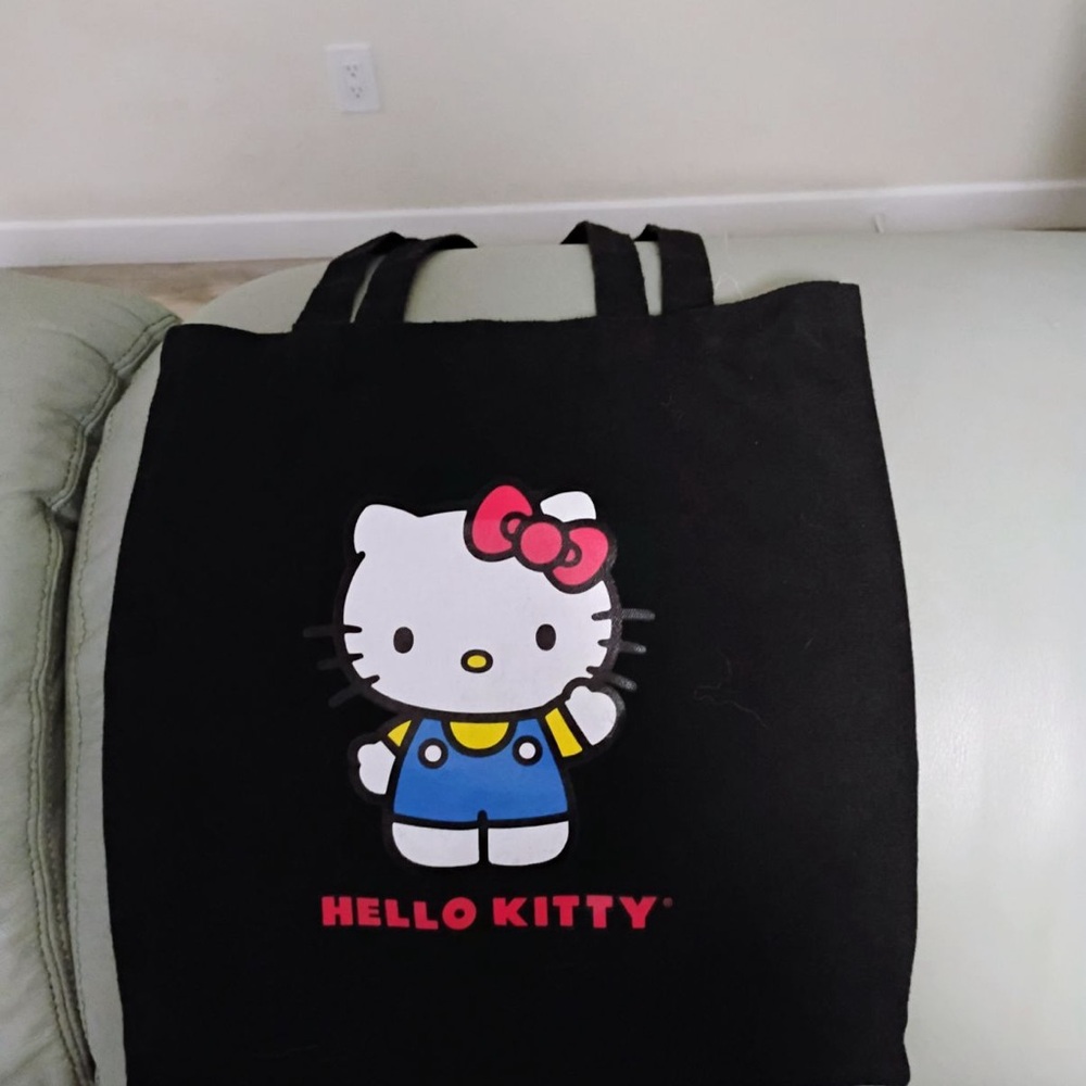 Hello Kitty Black and Red Tote Bag with Iconic Design
